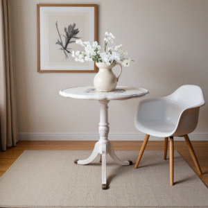 floral vintage bicycle décor table