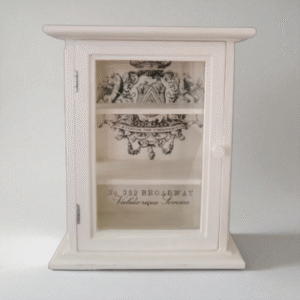 blue & white striped storage box – nautical farmhouse accent