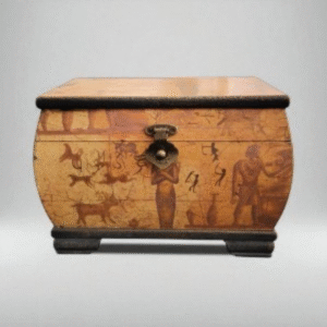 blue & white striped storage box – nautical farmhouse accent