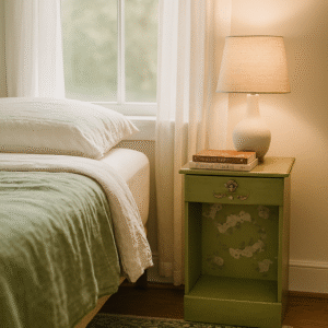 olive green end table