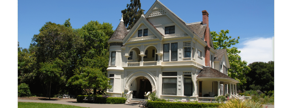 A large white historical home.