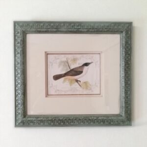 nature bird wall art – green moss detail