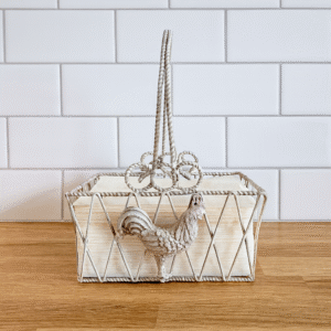 rustic chicken wire basket – farmhouse storage & décor