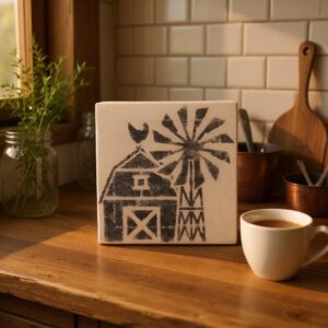 farmhouse chicken & barn canvas