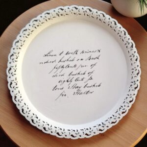 decorative round serving tray