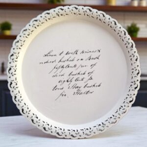 decorative round serving tray