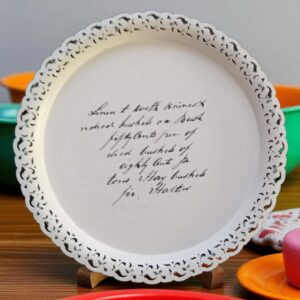 decorative round serving tray