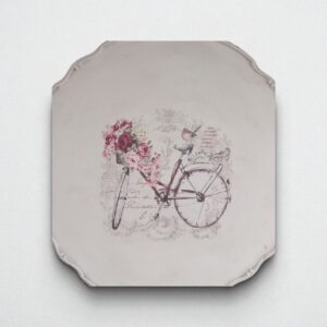 floral vintage bicycle décor table