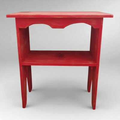 barn red farmhouse entryway table