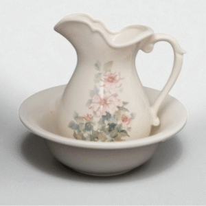 vintage pitcher and wash basin