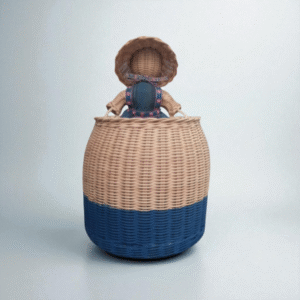 Girl blue basket