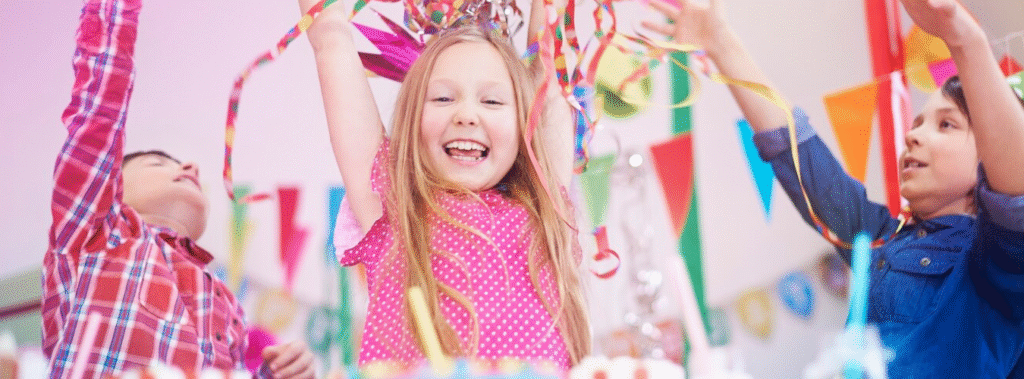 Kids at a birthday party.