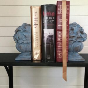 solid blue patina bookends