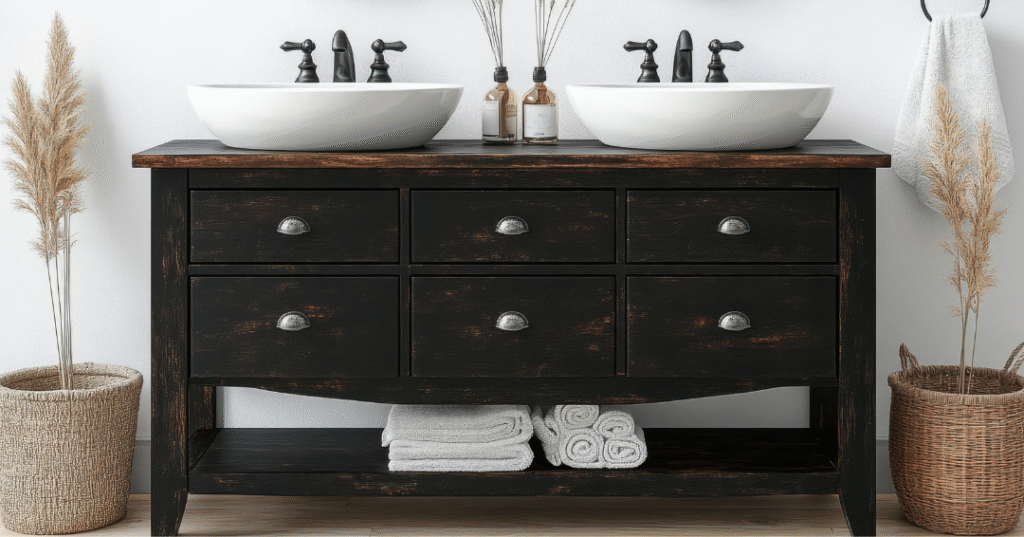 Farmhouse double sink.