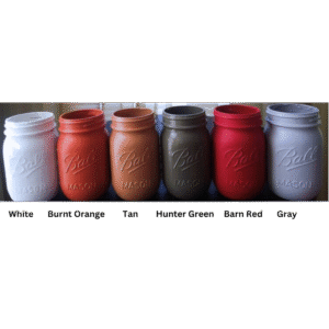 painted mason jars centerpiece, 4 set