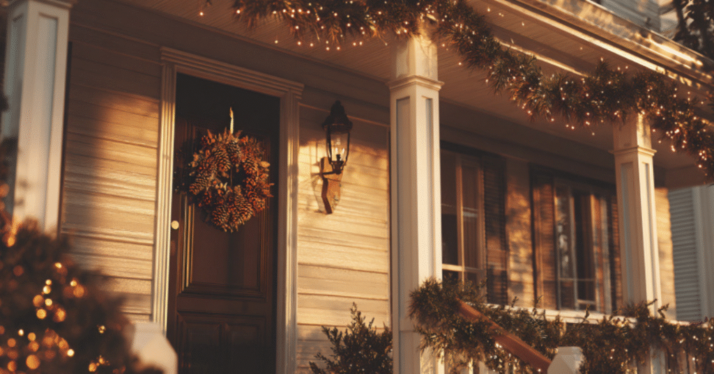 Christmas front porch